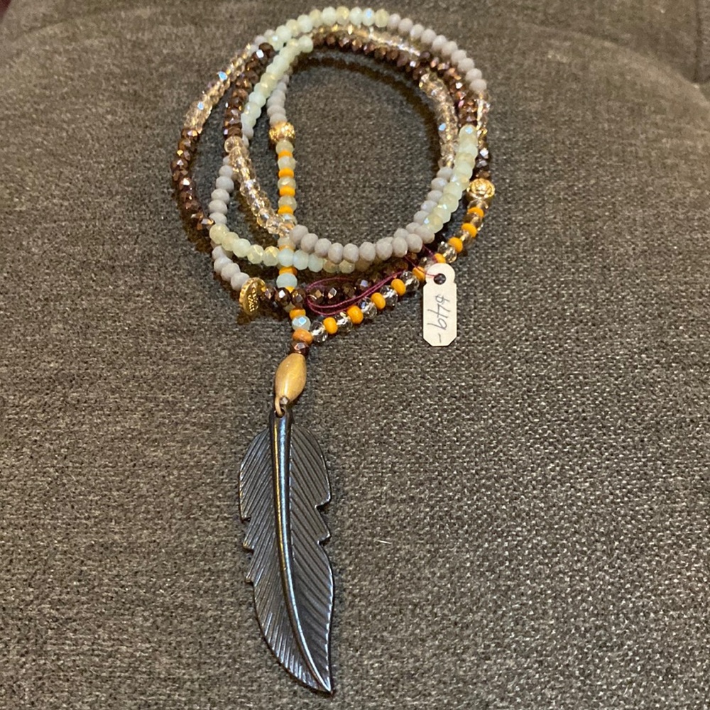 Marilyn Schiff Feather Bracelet/Necklace New